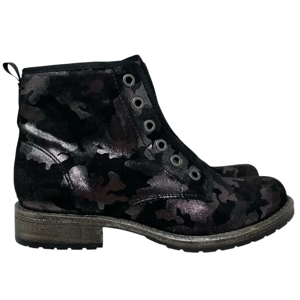 Dolce Vita Girls Black‎ Camo Ankle Combat Boots Moto Casual Everyday